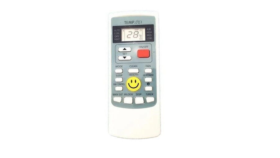 Signs on the General Gold air conditioner control